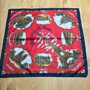 Lahmy 30” Square Souvenir de Paris Scarf by Roger L. Paris Parisian Theme